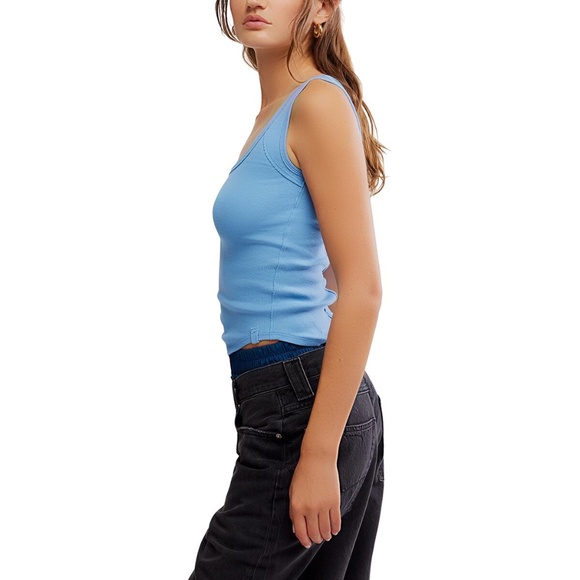 Free People Hummingbird Stretch Cotton Top | Women’s Fitted Casual Tee - Picture 4 of 8